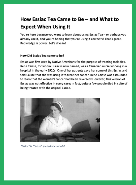 bulk essiac tea free gift
